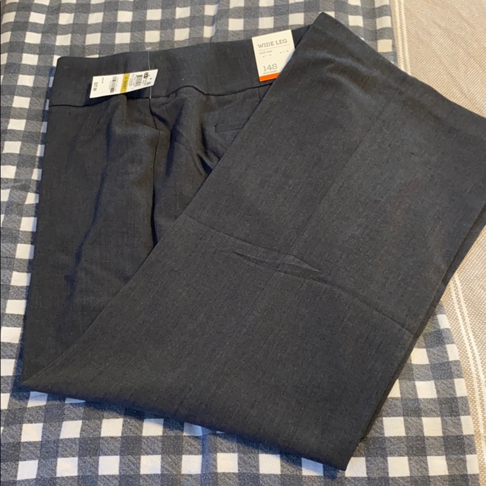 Style & Co charcoal wide leg dress pants